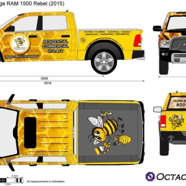 bee truck wrap